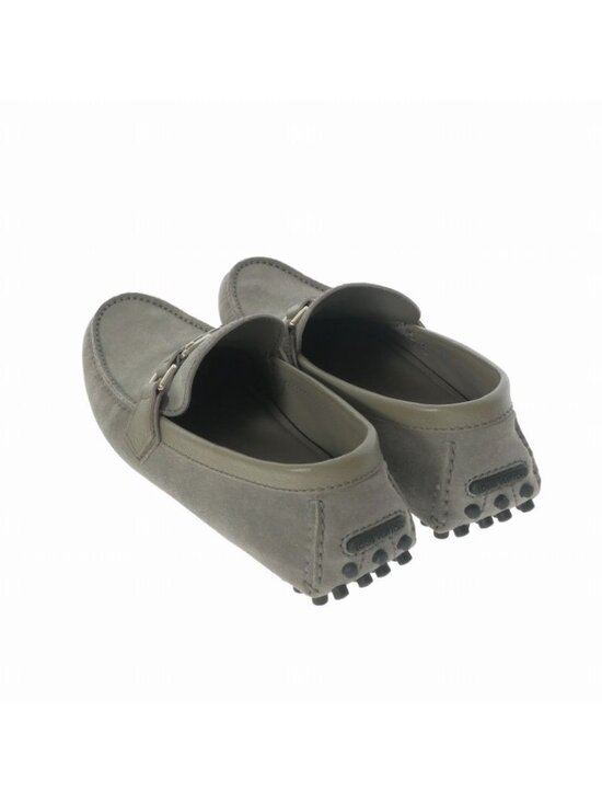 Louis Vuitton Hockenheim Line LV Logo Bit Suede Loafers Shoes 6.5 Gray main image 4